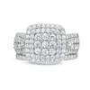 Thumbnail Image 3 of 1.29 CT. T.W. Cushion Multi-Diamond Bow-Tie Bridal Set in 10K White Gold