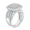Thumbnail Image 4 of 1.95 CT. T.W. Cushion Multi-Diamond Frame Split Shank Vintage-Style Bridal Set in 10K White Gold