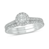 Thumbnail Image 1 of 0.71 CT. T.W. Diamond Frame Hidden Infinity Bridal Set in 10K White Gold