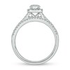 Thumbnail Image 3 of 0.73 CT. T.W. Diamond Cushion Frame Hidden Infinity Bridal Set in 10K White Gold