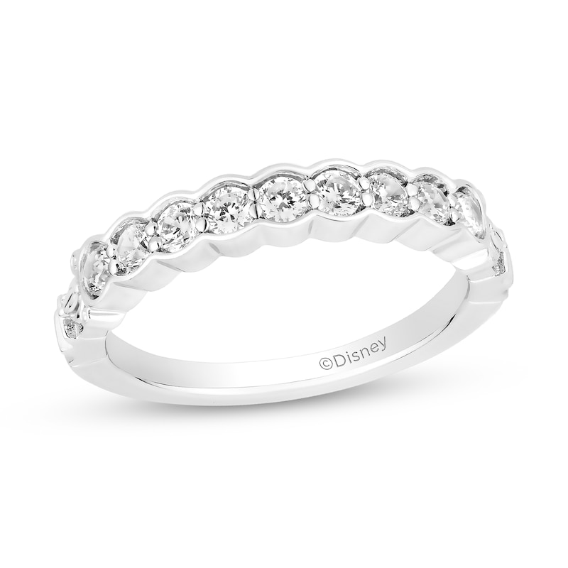 Enchanted Disney Cinderella 0.45 CT. T.W. Diamond Band in 14K White Gold|Peoples Jewellers