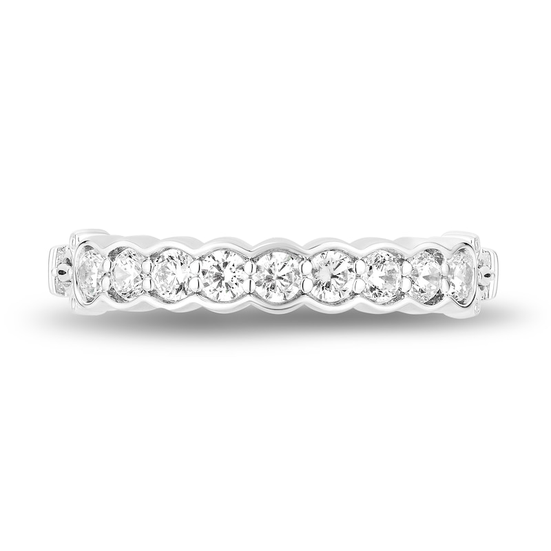 Main Image 4 of Enchanted Disney Cinderella 0.45 CT. T.W. Diamond Band in 14K White Gold