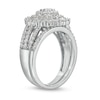 Thumbnail Image 3 of 1.45 CT. T.W. Diamond Triple Row Scallop Frame Bridal Set in 10K White Gold