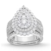 Thumbnail Image 1 of 2.23 CT. T.W. Pear Multi-Diamond Scallop Teardrop Frame Bridal Set in 10K White Gold