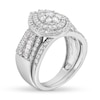 Thumbnail Image 3 of 1.23 CT. T.W. Pear Multi-Diamond Teardrop Bow-Tie Bridal Set in 10K White Gold