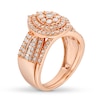 Thumbnail Image 3 of 1.23 CT. T.W. Pear Multi-Diamond Teardrop Bow-Tie Bridal Set in 10K Rose Gold