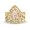 Thumbnail Image 4 of 1.95 CT. T.W. Pear Multi-Diamond Teardrop Frame Multi-Row Bridal Set in 10K Gold