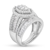 Thumbnail Image 2 of 1.69 CT. T.W. Marquise Multi-Diamond Vintage-Style Bridal Set in 10K White Gold