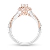 Thumbnail Image 3 of Enchanted Disney Rapunzel 0.69 CT. T.W. Oval Diamond Braid Frame Engagement Ring in 14K Two-Tone Gold (I/I1)