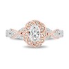 Thumbnail Image 4 of Enchanted Disney Rapunzel 0.69 CT. T.W. Oval Diamond Braid Frame Engagement Ring in 14K Two-Tone Gold (I/I1)