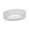 Thumbnail Image 1 of 0.45 CT. T.W. Diamond Triple Row Band in 14K White Gold