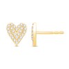 Thumbnail Image 0 of 0.23 CT. T.W. Multi-Diamond Heart Stud Earrings in 10K Gold