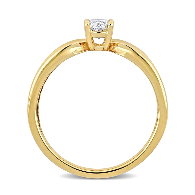 Eternally Bonded 0.50 CT. Oval Diamond Solitaire Engagement Ring in 14K Gold (H/SI2)