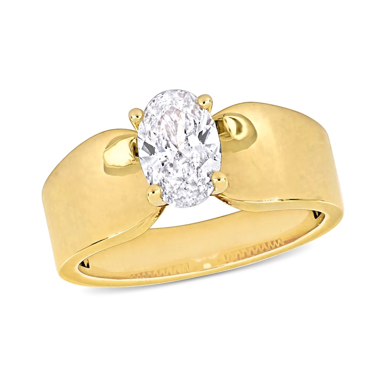 Eternally Bonded 1.00 CT. Oval Diamond Solitaire Engagement Ring in 14K Gold (H/SI2)