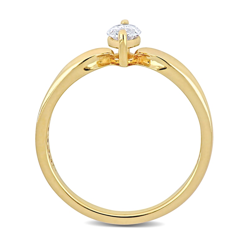 Main Image 3 of Eternally Bonded 0.50 CT. Marquise-Cut Diamond Solitaire Engagement Ring in 14K Gold (H/SI2)