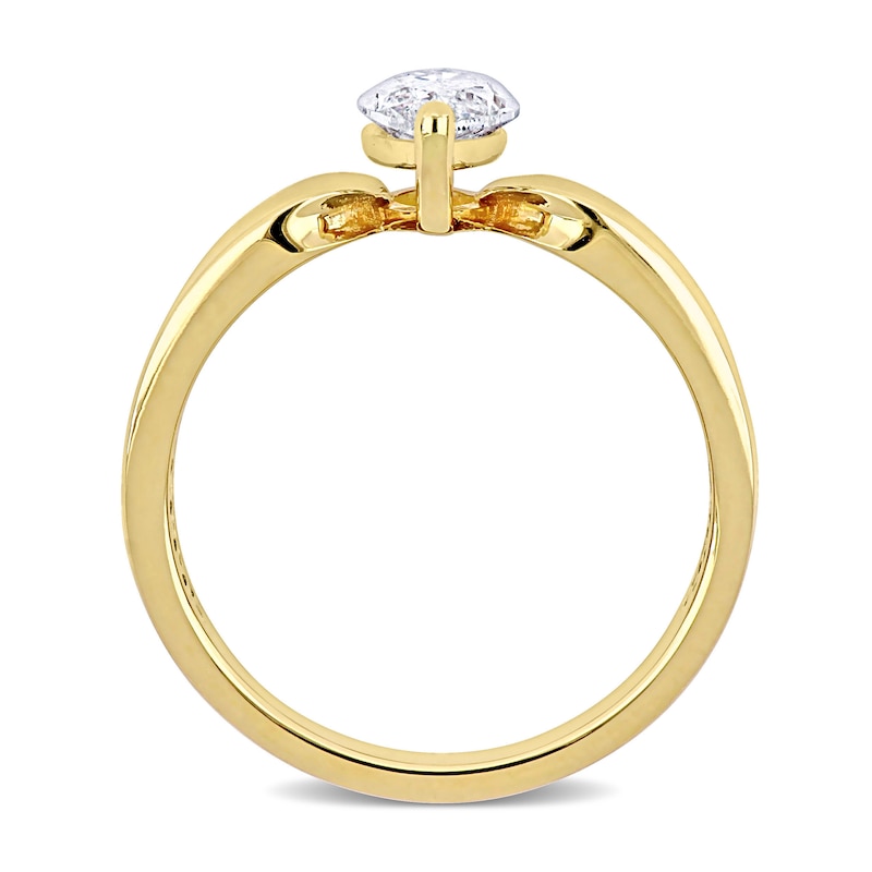 Main Image 3 of Eternally Bonded 1.00 CT. Marquise-Cut Diamond Solitaire Engagement Ring in 14K Gold (H/SI2)