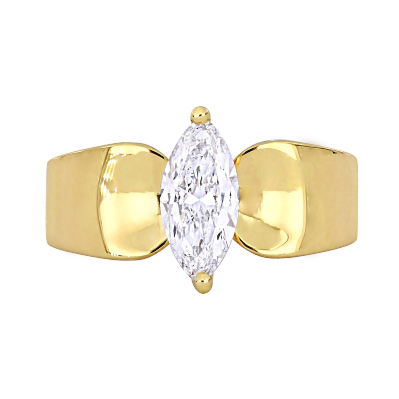 Main Image 4 of Eternally Bonded 1.00 CT. Marquise-Cut Diamond Solitaire Engagement Ring in 14K Gold (H/SI2)