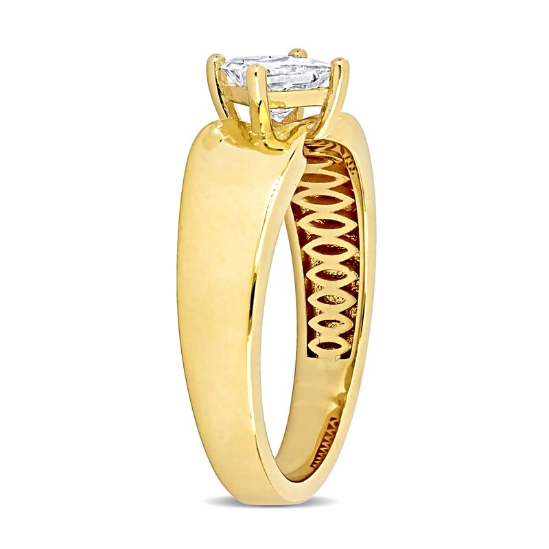 Eternally Bonded CT. Princess-Cut Diamond Tilted Solitaire Engagement Ring in 14K Gold (H/SI2