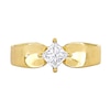 Thumbnail Image 4 of Eternally Bonded 0.50 CT. Princess-Cut Diamond Tilted Solitaire Engagement Ring in 14K Gold (H/SI2)