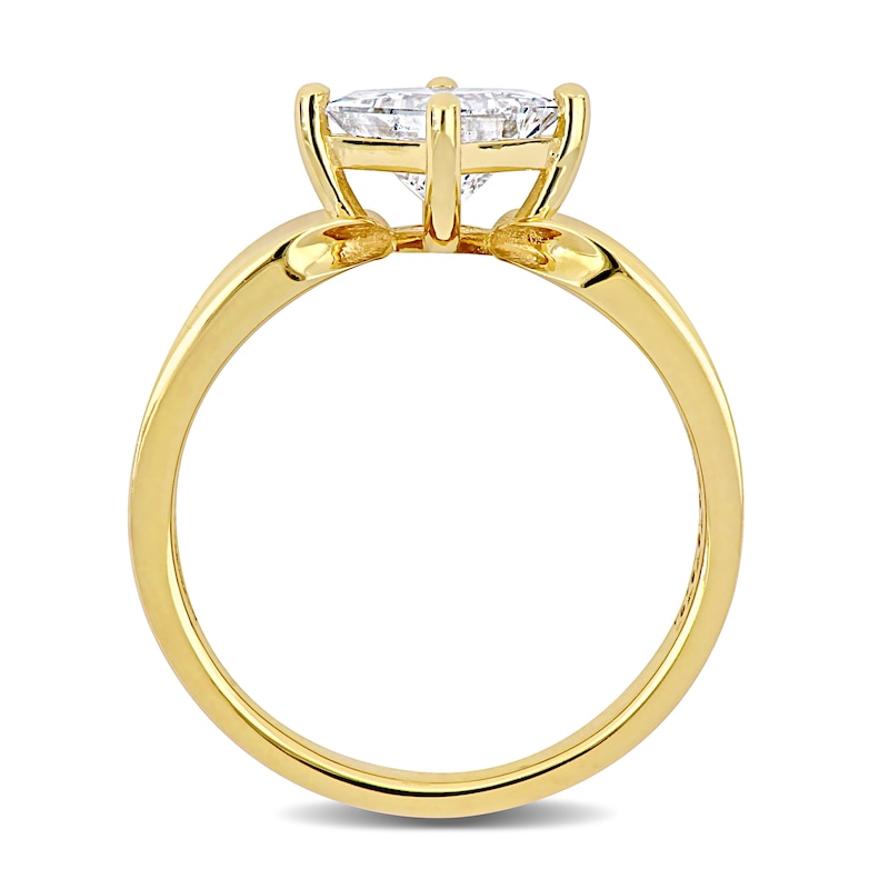 Main Image 3 of Eternally Bonded 1.00 CT. Princess-Cut Diamond Tilted Solitaire Engagement Ring in 14K Gold (H/SI2)