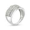 Thumbnail Image 3 of 0.95 CT. T.W. Diamond Triple Row Overlay Band in 10K White Gold