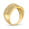 Thumbnail Image 3 of 0.95 CT. T.W. Diamond Triple Row Overlay Band in 10K Gold