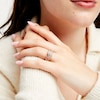 Thumbnail Image 2 of 0.69 CT. T.W. Diamond Double Row Wave Bypass Ring in 10K Rose Gold