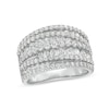 Thumbnail Image 1 of 1.95 CT. T.W. Diamond Layered Overlay Multi-Row Band in 10K White Gold