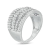Thumbnail Image 3 of 1.95 CT. T.W. Diamond Layered Overlay Multi-Row Band in 10K White Gold
