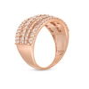Thumbnail Image 3 of 1.95 CT. T.W. Diamond Layered Overlay Multi-Row Band in 10K Rose Gold