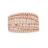 Thumbnail Image 4 of 1.95 CT. T.W. Diamond Layered Overlay Multi-Row Band in 10K Rose Gold