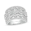 Thumbnail Image 1 of 1.45 CT. T.W. Oval Multi-Diamond Edge Wide Band in 10K White Gold