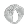 Thumbnail Image 3 of 1.45 CT. T.W. Oval Multi-Diamond Edge Wide Band in 10K White Gold