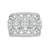 Thumbnail Image 4 of 1.45 CT. T.W. Oval Multi-Diamond Edge Wide Band in 10K White Gold