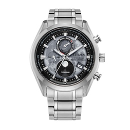 Men's Citizen Eco-Drive® Sport Luxury Super Titanium™ Radio Controlled Chrono Watch with Grey Dial (Model: BY1010-57H)