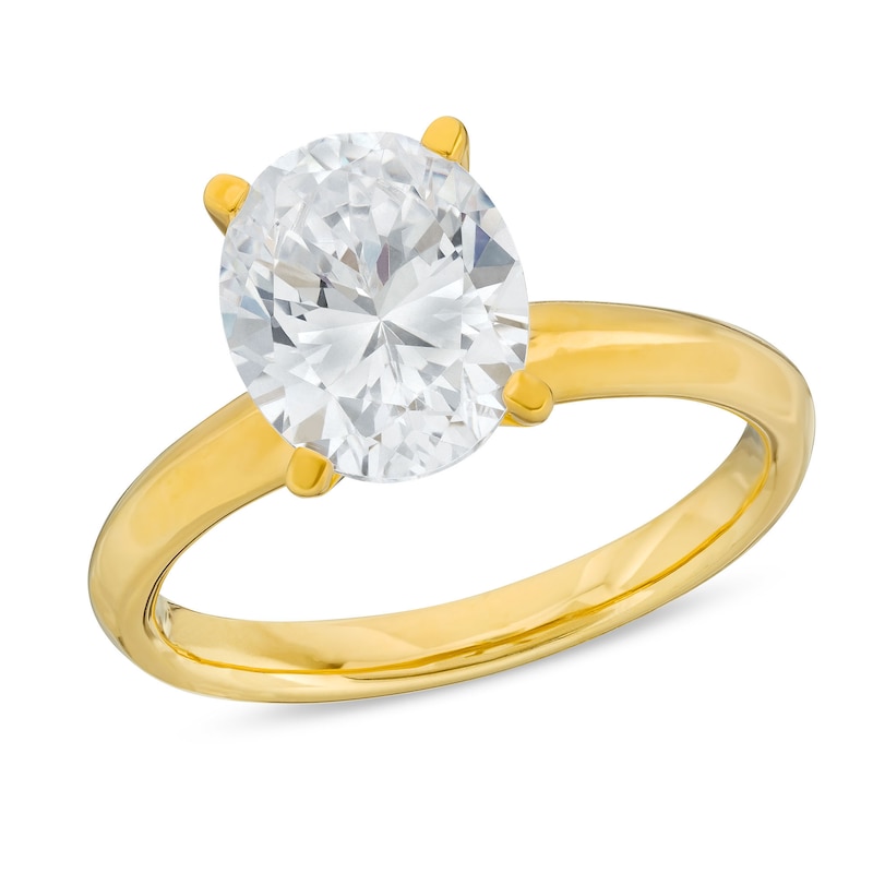 2.00 CT. Oval Certified Lab-Created Diamond Solitaire Engagement Ring in 14K Gold (F/VS2)|Peoples Jewellers