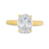 Thumbnail Image 2 of 2.00 CT. Oval Certified Lab-Grown Diamond Solitaire Engagement Ring in 14K Gold (F/VS2)