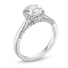 Thumbnail Image 2 of 1.38 CT. T.W. Oval Certified Lab-Created Diamond Frame Engagement Ring in 14K White Gold (F/SI2)