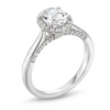 Thumbnail Image 3 of 1.38 CT. T.W. Oval Certified Lab-Grown Diamond Frame Engagement Ring in 14K White Gold (F/SI2)
