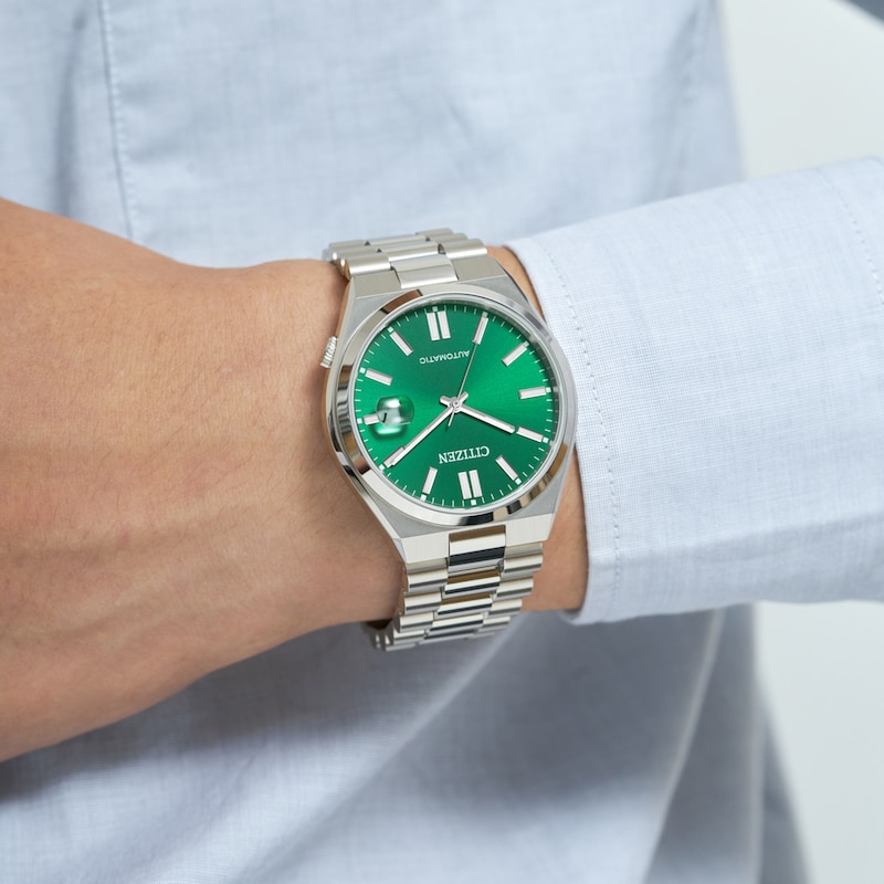 Main Image 5 of Men's Citizen Tsuyosa Collection Automatic Watch with Green Sunray Dial (Model: NJ0150-56X)