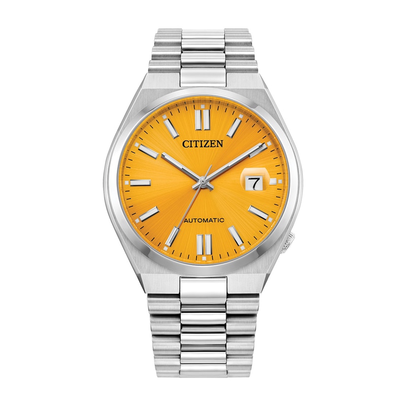 Main Image 1 of Men's Citizen Tsuyosa Collection Automatic Watch with Yellow Sunray Dial (Model: NJ0150-56Z)