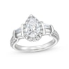 Thumbnail Image 0 of 2.00 CT. T.W. Pear-Shaped Certified Lab-Created Diamond Sideways Collar Engagement Ring in 14K White Gold (F/SI2)