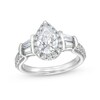 Thumbnail Image 1 of 2.00 CT. T.W. Pear-Shaped Certified Lab-Grown Diamond Sideways Collar Engagement Ring in 14K White Gold (F/SI2)
