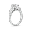 Thumbnail Image 2 of 2.00 CT. T.W. Pear-Shaped Certified Lab-Created Diamond Sideways Collar Engagement Ring in 14K White Gold (F/SI2)