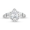 Thumbnail Image 4 of 2.00 CT. T.W. Pear-Shaped Certified Lab-Grown Diamond Sideways Collar Engagement Ring in 14K White Gold (F/SI2)