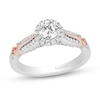 Thumbnail Image 1 of Collector's Edition Enchanted Disney Frozen 10th Anniversary 0.69 CT. T.W. Diamond Engagement Ring in 14K Two-Tone Gold