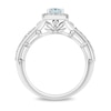 Thumbnail Image 3 of Collector's Edition Enchanted Disney Frozen 10th Anniversary Blue Topaz and Diamond Engagement Ring in 14K White Gold