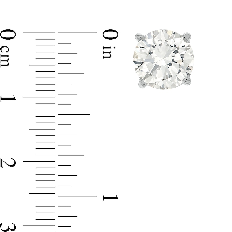 1.00 CT. T.W. Diamond Solitaire Stud Earrings in 10K White Gold (J/I3)