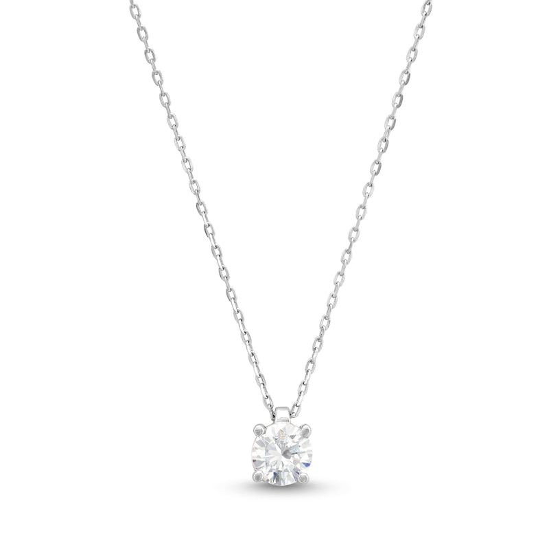 Main Image 1 of 0.50 CT. Diamond Solitaire Pendant in 10K White Gold (J/I3)