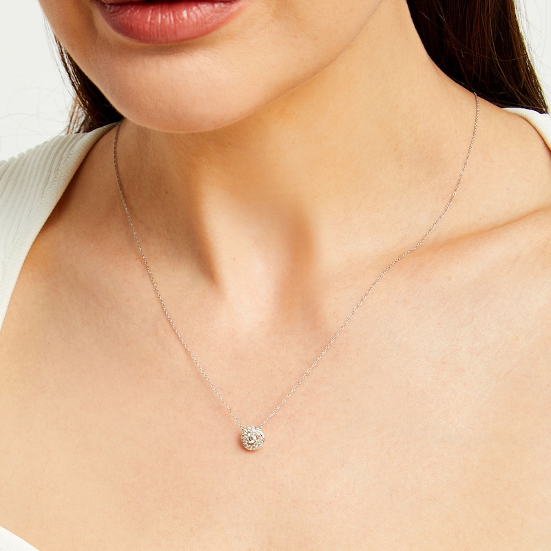 Main Image 2 of 0.50 CT. Diamond Solitaire Pendant in 10K White Gold (J/I3)